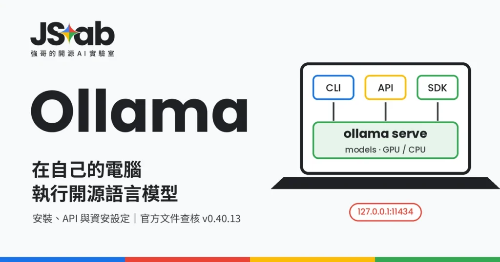Ollama 封面圖：在自己的電腦執行開源語言模型